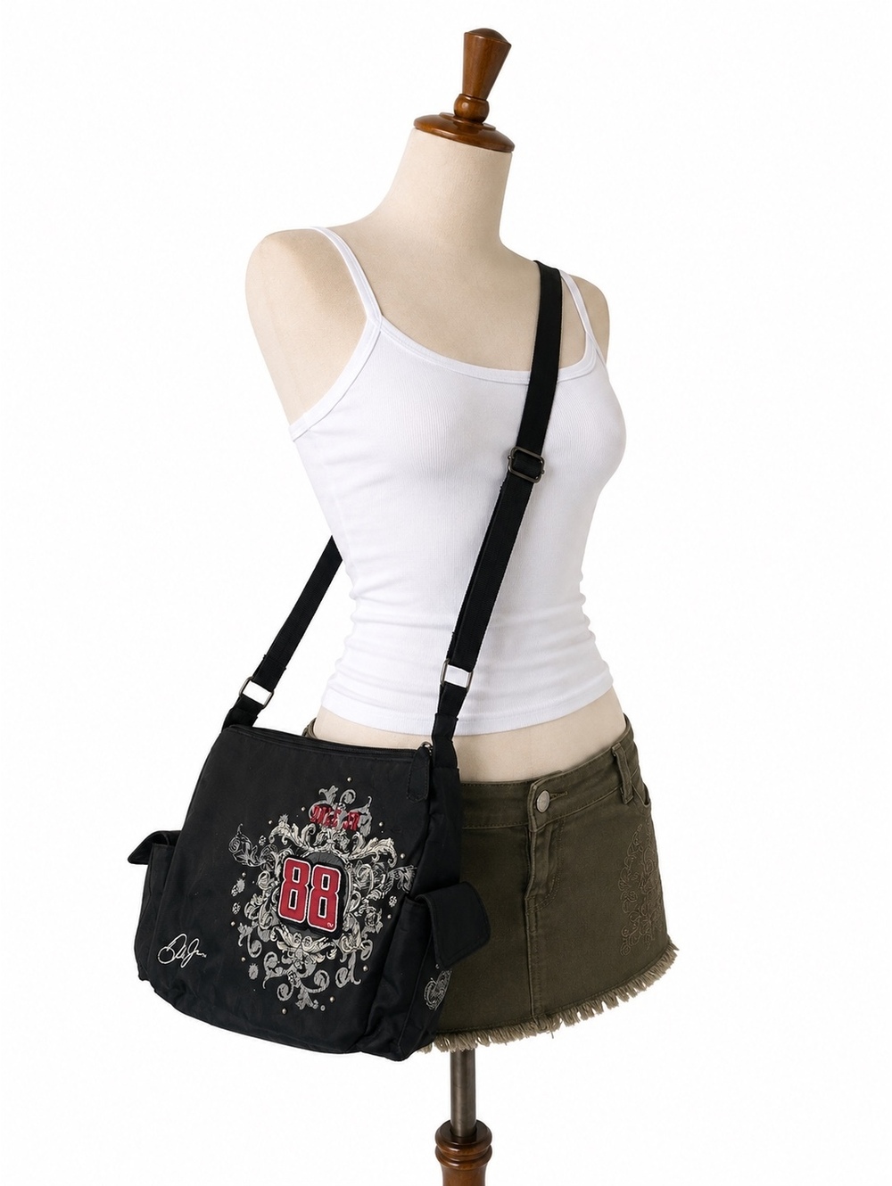 Dale Earnhardt Jr. #88 NASCAR Crossbody Bag Black Racing Purse 2009 A.D. Sutton